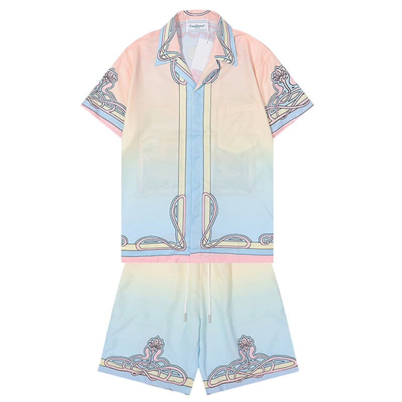 Mens Shorts Fashion T shirt casablanca Designer Set Shirt Masao San Polo Neck Short Sleeve Hawaiian Flower Pattern Elastic Belt High Quality Beach Casual Shirt
Mens Shorts Fashion T shirt casablanca Designer Set Shirt Masao San Polo Neck Short Sleeve Hawaiian Flower Pattern Elastic Belt High Quality Beach Casual Shirt