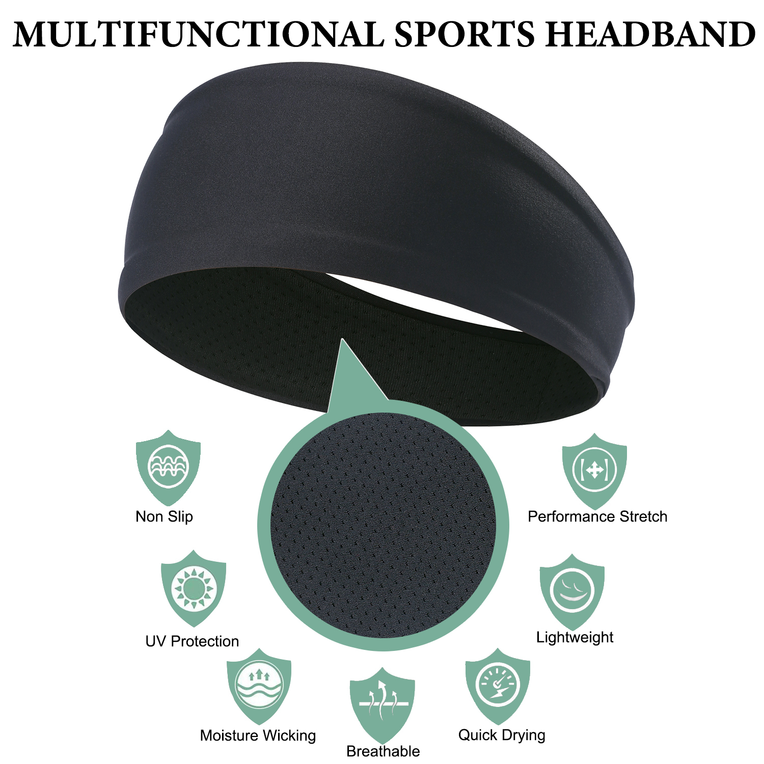 Sweatband Sports AntiSlip Headband Lightweight Yoga Fitness Running Jogging Sweat Band Gym Cycling Basketball Workout Hair Bands Men Girl 230411