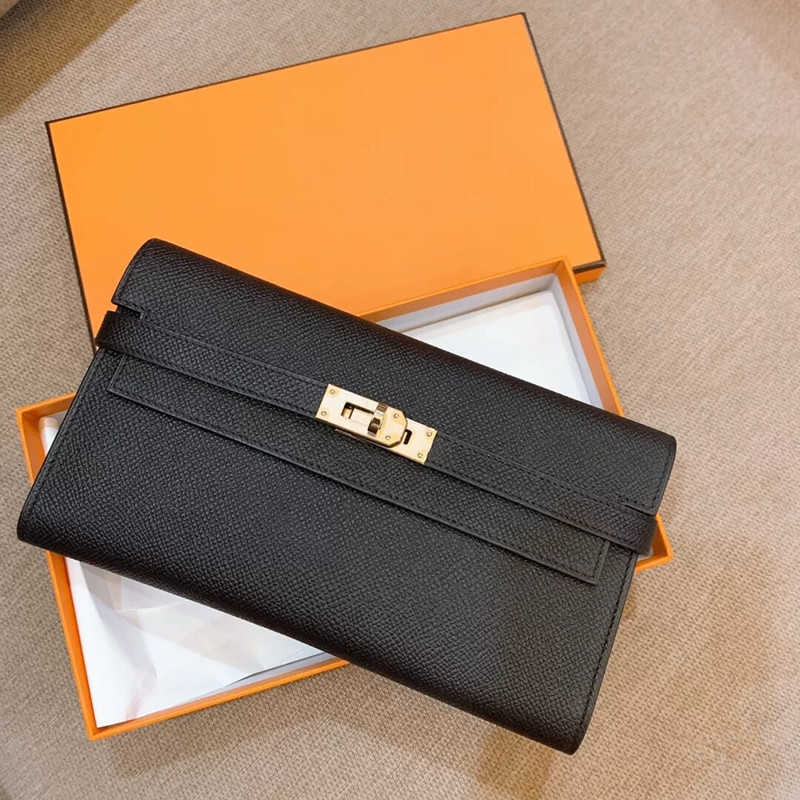 2023 New Kelly Wallet Women's Long Leather Handbag Single Shoulder Oblique Straddle Mobile Phone Bag wallet card function bag, Black gold buckle
2023 New Kelly Wallet Women's Long Leather Handbag Single Shoulder Oblique Straddle Mobile Phone Bag wallet card function bag, Black gold buckle