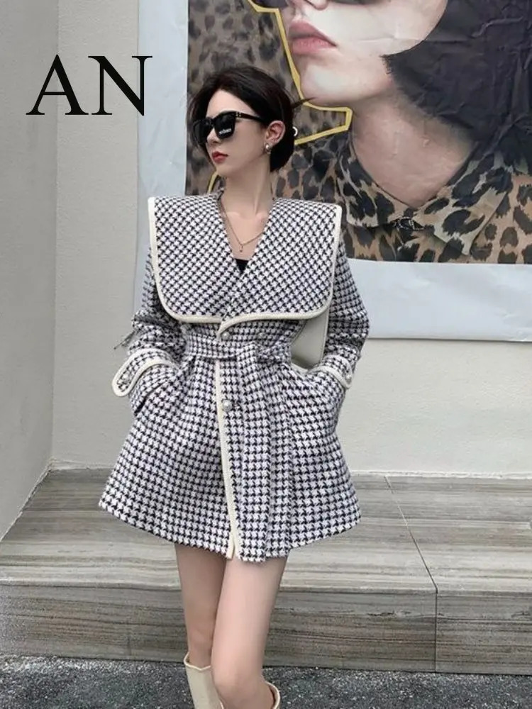 Women's Wool Blends Autumn and Winter Women's Woolen Coat Street Warm Tunic Trench Coat Winter Coat for Women Coats and Jackets Women 231110