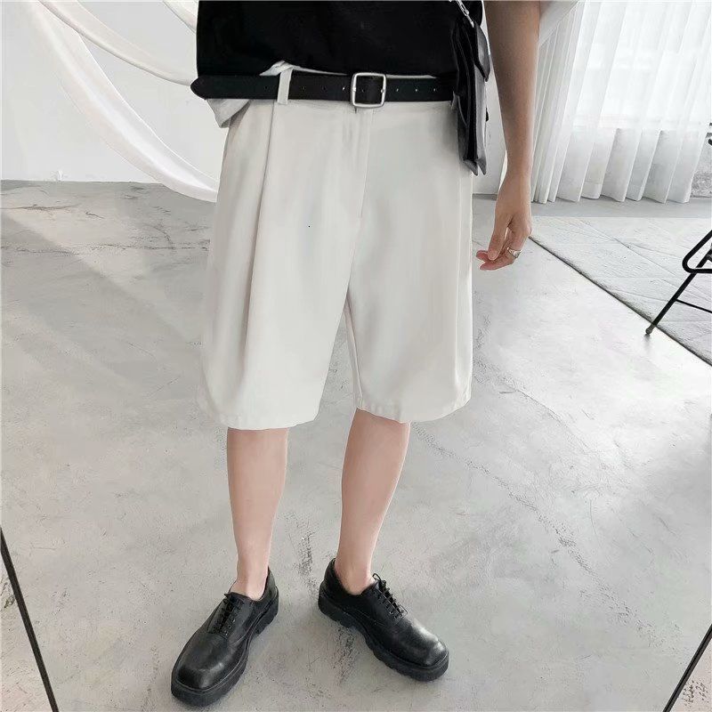 Men's Shorts Summer Casual Shorts Men Fashion Solid Color Business Dress Shorts Men Streetwear Wild Loose British Style Suit Shorts Men 230426