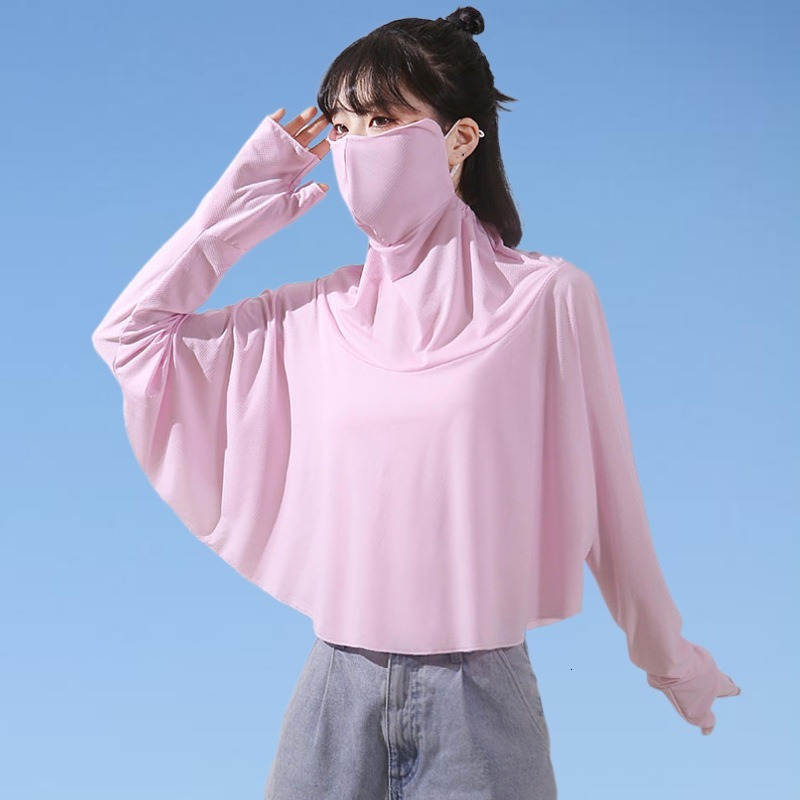 Women's Jackets Sun Protective Clothing Women's Hat Summer Protective Bicycle Breathable Coat Ice Silk Clothing Long Sleeve Face Shirt 23041