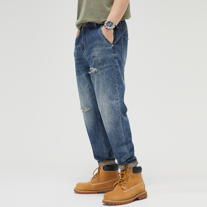 Men's Jeans Autumn/Winter Men's Casual Cotton Pants Fashion Windproof Men's Jeans 230412