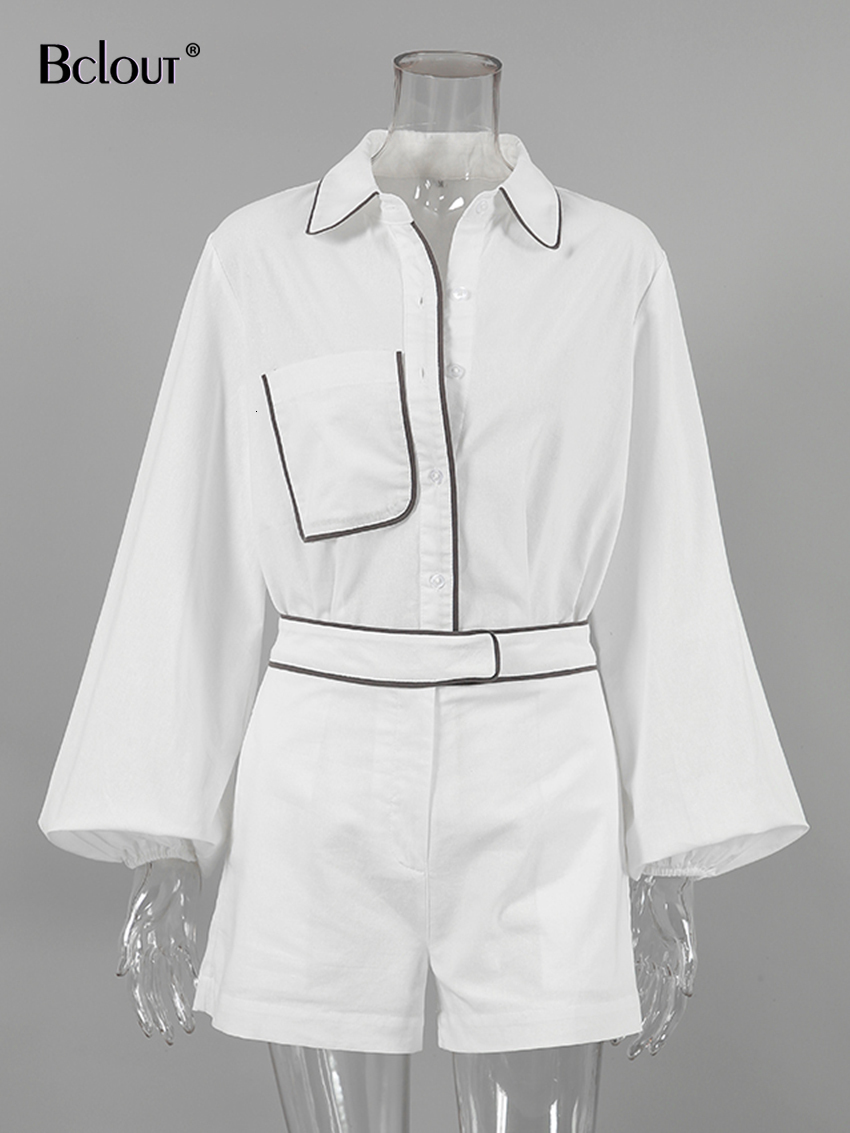 Women s Tracksuits Bclout Summer Patchwork Linen Shorts Set s 2 Pieces Fashion Lantern Sleeve Loose Blouses Vacation Thin Cotton Suits 230411