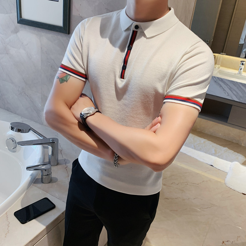 Men's Polos Men's Solid Polo Shirt Summer Men's Clothing Polo Collar Shirt British Fashion Pure Cotton Polo Shirt Top 4-color S-3XL 230