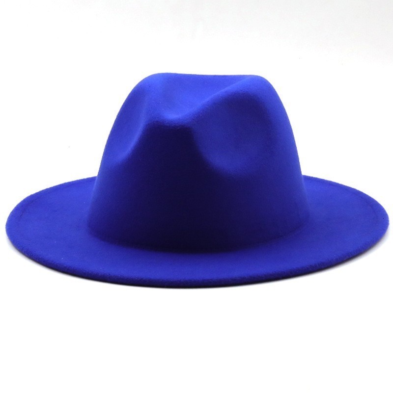 Caps Hats British Style winter Child wool solid Classic fedoras cap Boy Girls panama jazz hat Big Wide Brim black Fedoras 5254CM 230412