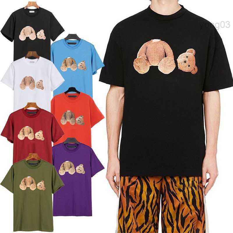 Women Men Tshirt Fashion t Shirt Designer Clothes Plams Bear Print O-neck Short Sleeve Sweatshirt Summer Cotton Pullover Topsxiuw 
Women Men Tshirt Fashion t Shirt Designer Clothes Plams Bear Print O-neck Short Sleeve Sweatshirt Summer Cotton Pullover Topsxiuw
