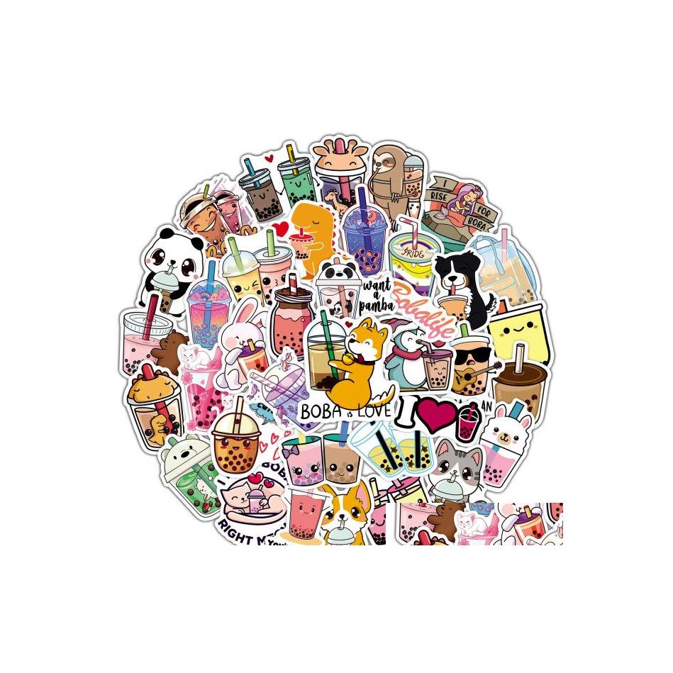 Car Stickers 50Pcs Cute Cartoon Pearl Milk Tea Pack For Girl Boba Bubble Teas Decal Sticker To Diy Stationery Lage Suitcase Laptop G Dhesd, 50pcs/lot
Car Stickers 50Pcs Cute Cartoon Pearl Milk Tea Pack For Girl Boba Bubble Teas Decal Sticker To Diy Stationery Lage Suitcase Laptop G Dhesd, 50pcs/lot