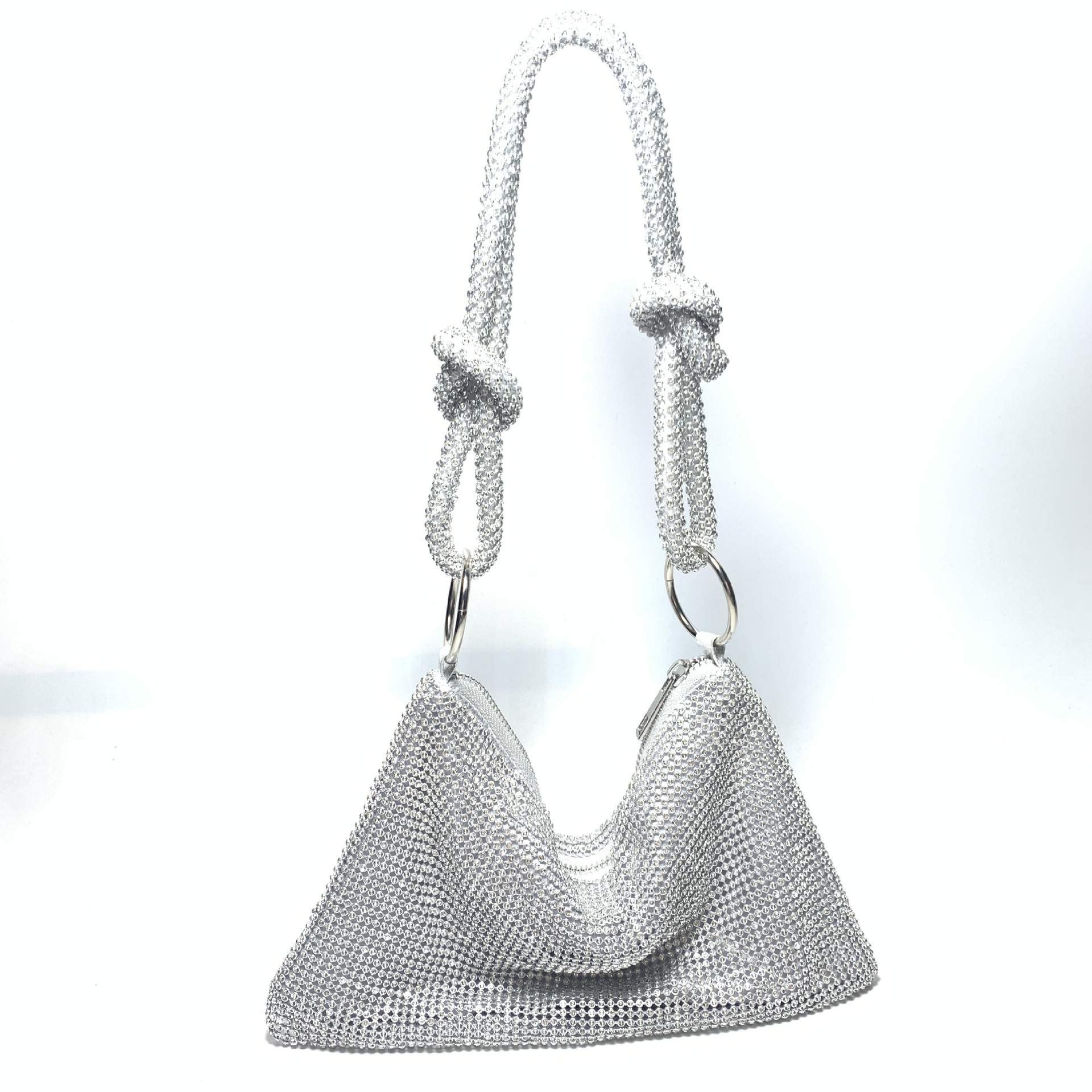 Fashion Bag Versatile Women's Bag with Diamond Embedding Design Outdoor Underarm Handbag