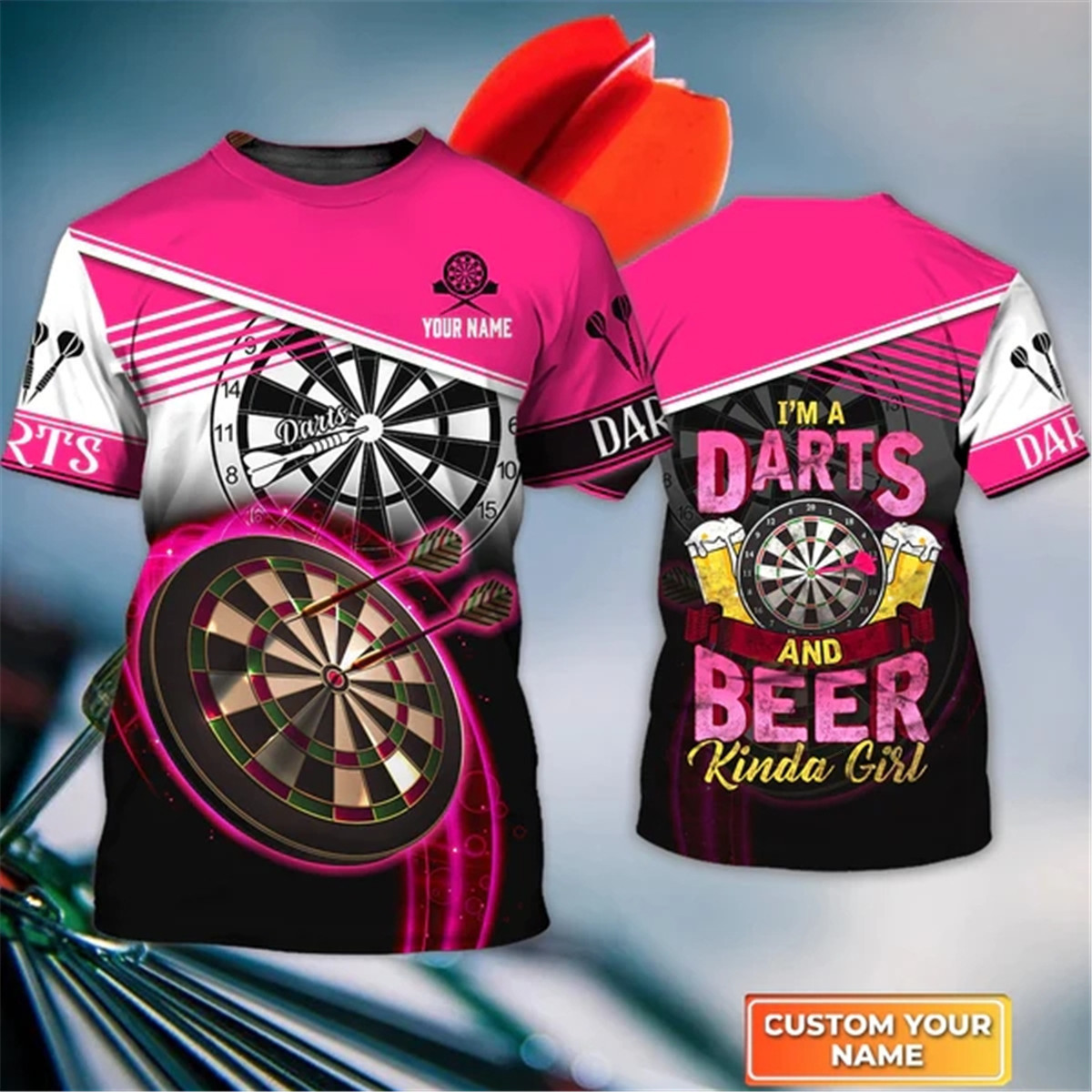 Men's T-Shirts In Dart We Trust Flame Skull 3D Tshirt Custom Name 3d Printed t shirts tees Men For Women short sleeve Gift for dart lover 230412