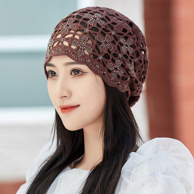 HBP Hollow out flower headband hat Women's spring and autumn single layer headband hat Rhinestone fashionable elegant white hair hat breathable flower hat, Brick red
HBP Hollow out flower headband hat Women's spring and autumn single layer headband hat Rhinestone fashionable elegant white hair hat breathable flower hat, Brick red