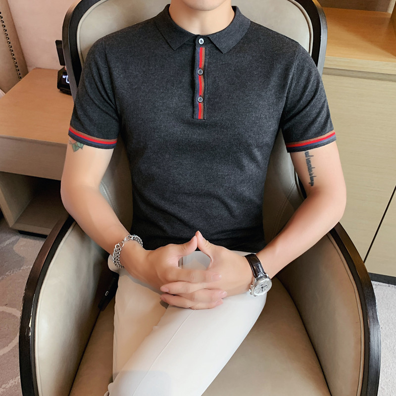 Men's Polos Men's Solid Polo Shirt Summer Men's Clothing Polo Collar Shirt British Fashion Pure Cotton Polo Shirt Top 4-color S-3XL 230