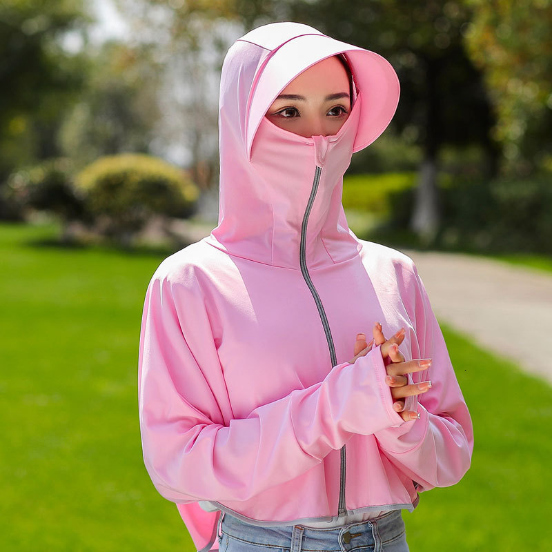 Women's Jackets Women's Sunscreen Hat Ice Silk Clothing Summer Large Edge Outdoor Shirt Short Coat UV Protective Boys' Hat 230412