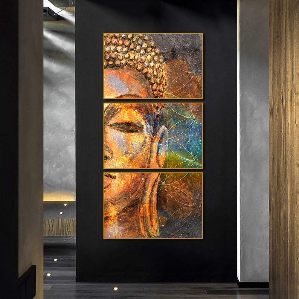 Painting Abstract 3 Panel Golden Buddha Canvas Modern Posters And Prints Wall Art Pictures For Living Room Home Decoration
Painting Abstract 3 Panel Golden Buddha Canvas Modern Posters And Prints Wall Art Pictures For Living Room Home Decoration