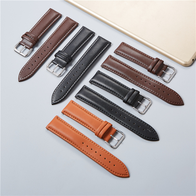Watch Bands Genuine Leather Watchbands Calfskin Replace Watch Straps 18mm 20mm 22mm 24mm Watch Accessories Men Women Soft Watchband 230411