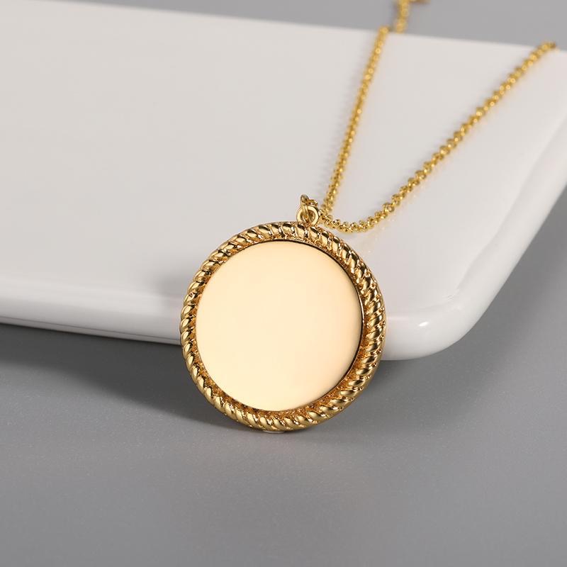 Chains Minimalism Gold Color Disc Coin Necklaces Pendants For Women Fashion Jewelry Stainless Steel Geometry Round Necklace Collier Bff, Golden
Chains Minimalism Gold Color Disc Coin Necklaces Pendants For Women Fashion Jewelry Stainless Steel Geometry Round Necklace Collier Bff, Golden