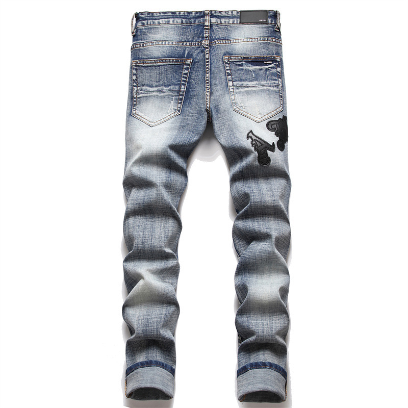 Men's Jeans Designer Punk Ripped Pants Pantalon Homme For Men Retro Old Street Fashion Letter Motorcycle, 03
Men's Jeans Designer Punk Ripped Pants Pantalon Homme For Men Retro Old Street Fashion Letter Motorcycle, 03