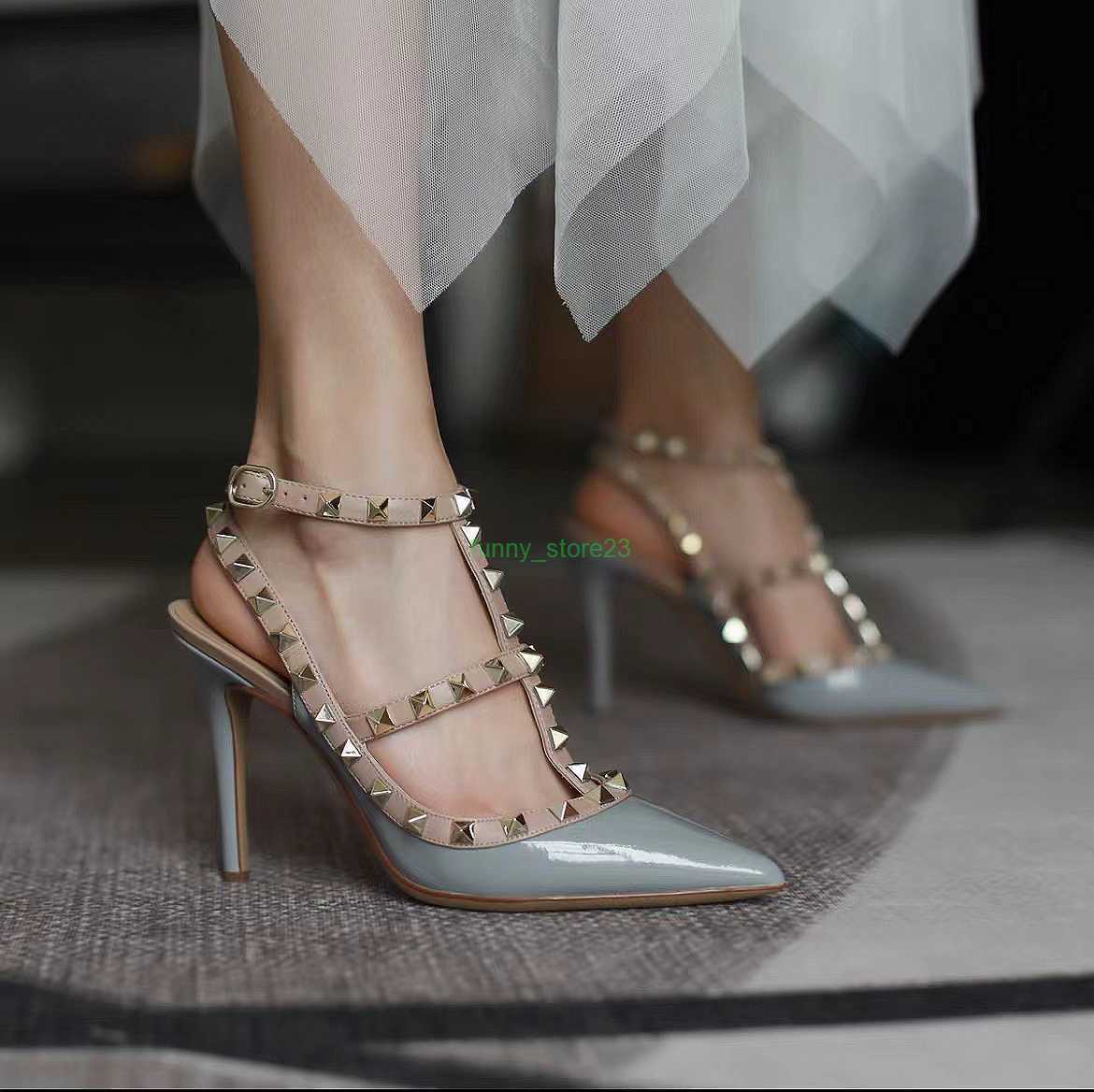 Sandals Party Wedding Designer Women Luxury Sandals Dress Shoes Rock Studded High Heels Rivet Pointed Peep-toes Lady Sexy Fashion
Sandals Party Wedding Designer Women Luxury Sandals Dress Shoes Rock Studded High Heels Rivet Pointed Peep-toes Lady Sexy Fashion