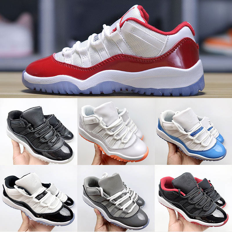 Retro Kids shoes 11 boys Low basketball Jumpman 11s shoe Children black sneaker Chicago designer military grey trainers baby kid youth toddler infants 25-35