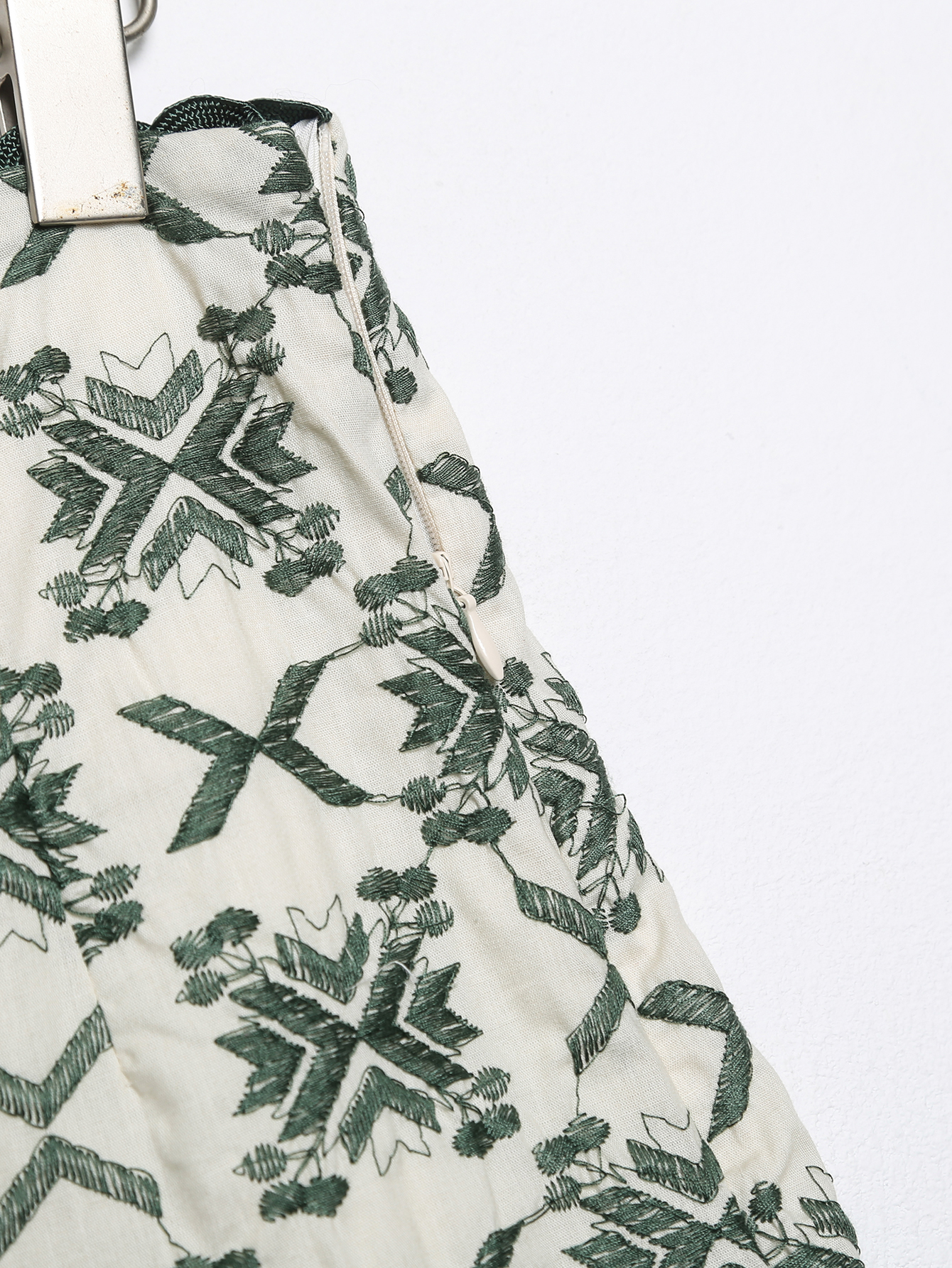 Womens high waist shorts european fashion green embroidery casual beach holiday short pants XSSML