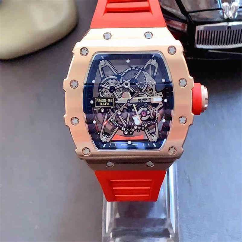 Designer Luxury Richa Milles Watch watch Date Luxury Mens Mechanics Watch Wristwatch Wine Barrel Rm35-02 Series 2824 Mechanical Rose Gold Case Tape
Designer Luxury Richa Milles Watch watch Date Luxury Mens Mechanics Watch Wristwatch Wine Barrel Rm35-02 Series 2824 Mechanical Rose Gold Case Tape