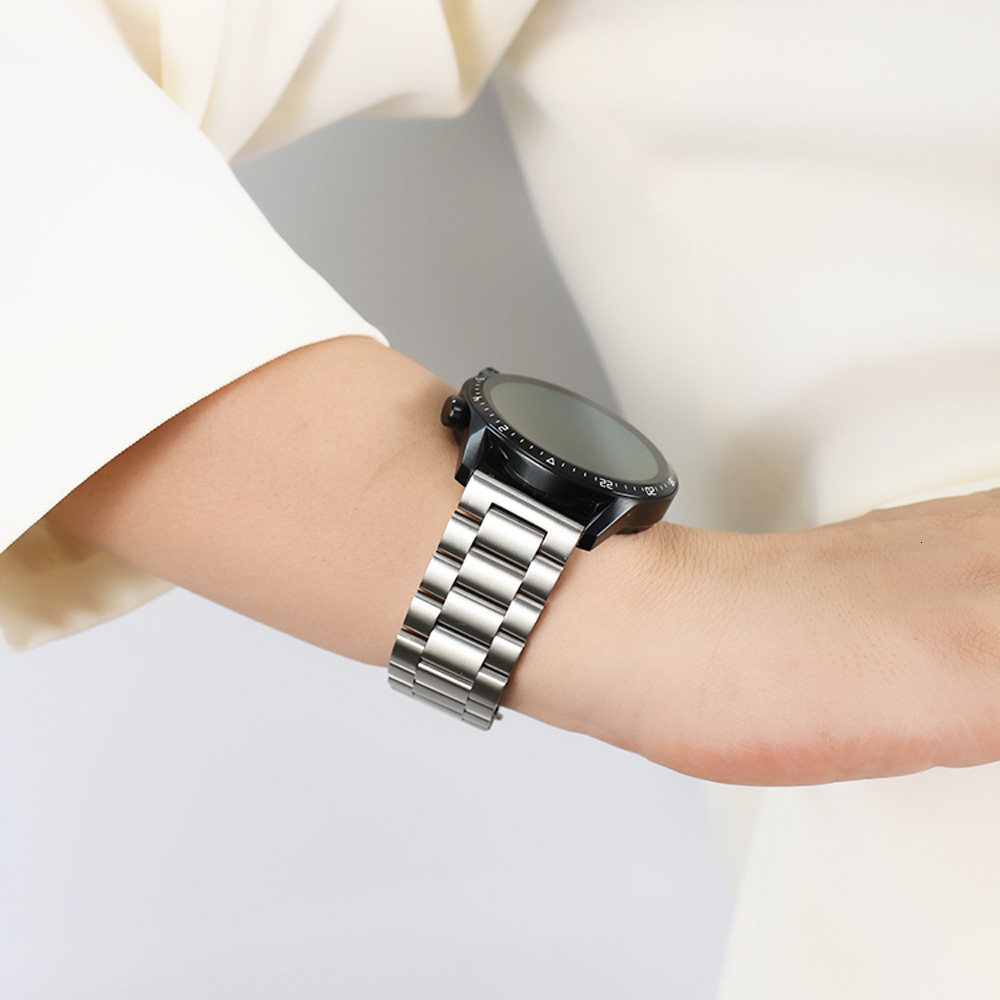 Watch Bands 141618202224mm Band For Huawei Pro 4m Stainless Steel Bracelet For Galaxy Watch 5 40 For Amazfit Bip Strap 230411