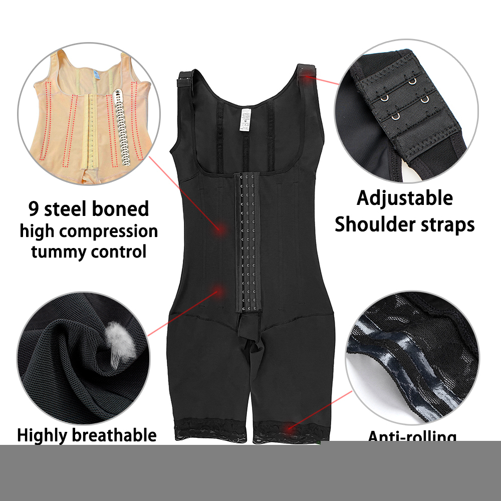 Waist Tummy Shaper Fajas Colombianas Post Liposuction Reductoras Postpartum Girdle Stage 2 BBL Tummy Tucker Full Body Sculpting Shapewear 230411