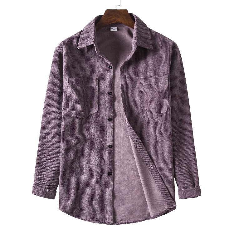 Men's Casual Shirts Men's solid denim long sleeved fashionable casual shirt 230412