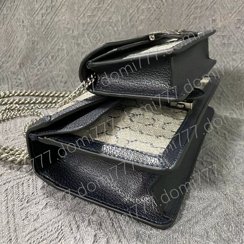 Women's Chain Shoulder Bag Messenger Bags Black/Navy 16.5cm/25cm