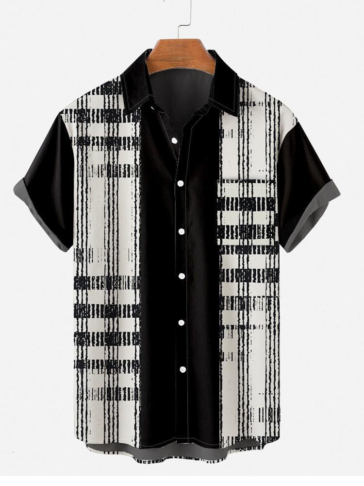 Men's Casual Shirts Summer Leisure Sewing Simple Hawaiian Shirts Men's Vacation Beach Model Manufacturer 230412