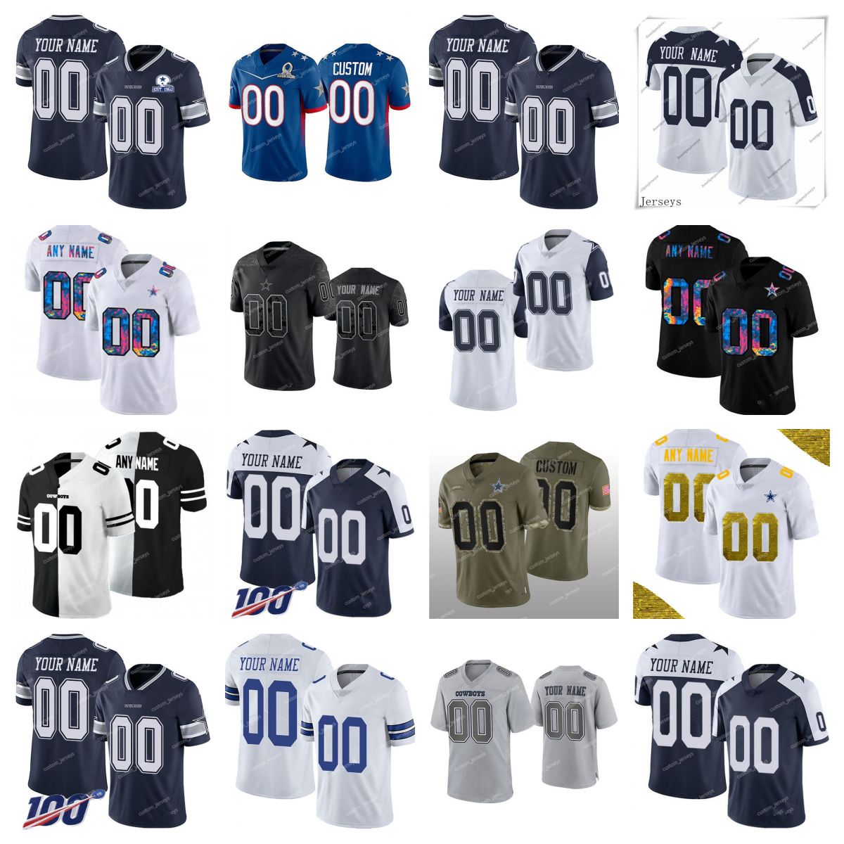 Dallas''Cowboys''Custom Men Jersey Women Kids Active Player #00 Any Name Any Number Color Rush Elite Limited''NFL''Football Jerseys, #10
Dallas''Cowboys''Custom Men Jersey Women Kids Active Player #00 Any Name Any Number Color Rush Elite Limited''NFL''Football Jerseys, #10