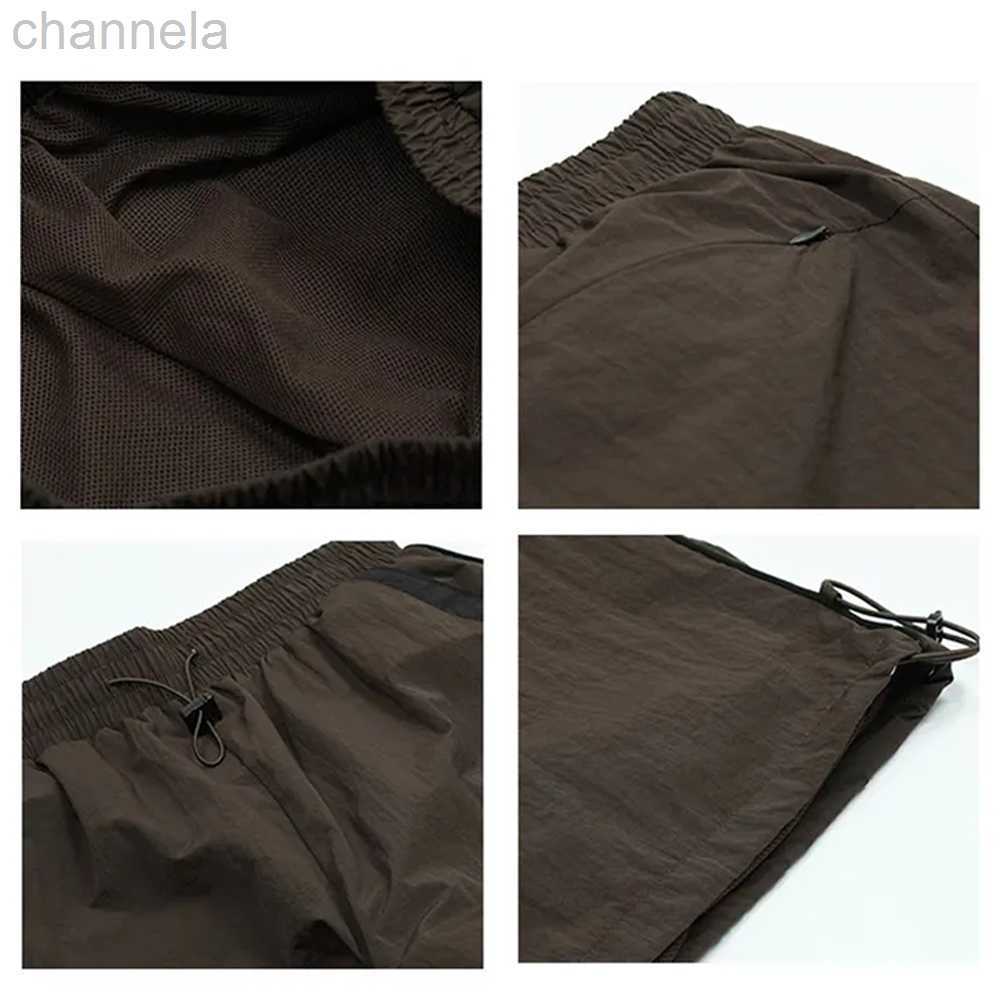 Men's Pants HOUZHOU Baggy for Men Parachute Vintage Oversize Joggers Harajuku Streetwear Sweatpants Black Wide Leg Trousers Male