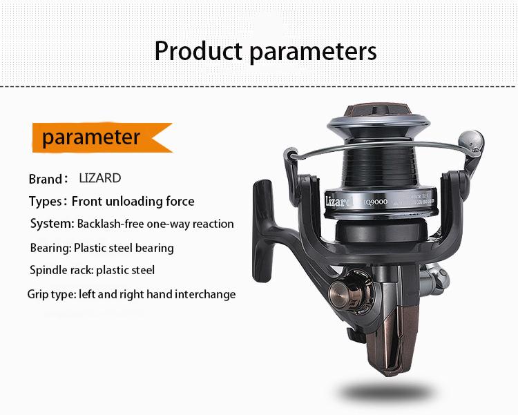 Spinning Reels Lizard9000 All-metal Wire Cup Long-distance Caster Spinning Wheel Fishing Reel HQ Baitcasting Reels S2535