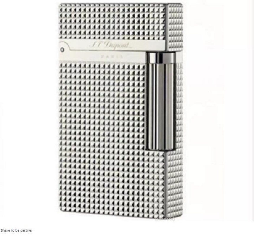 ST lighter bright sound gift with adapter luxury men accessories gold silver pattern for boyfriend gift 1130