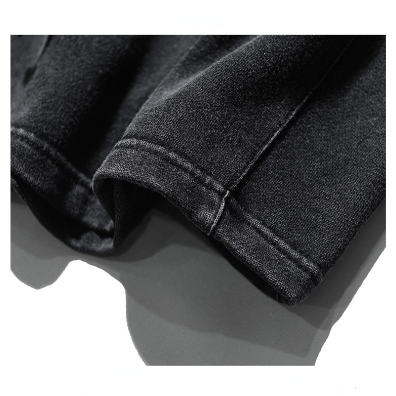 Men's Shorts Summer Distressed Shorts Men's Japanese Wash Vintage Street Clothing Black Loose Relaxed Stretch Elastic Waist Shorts 230412