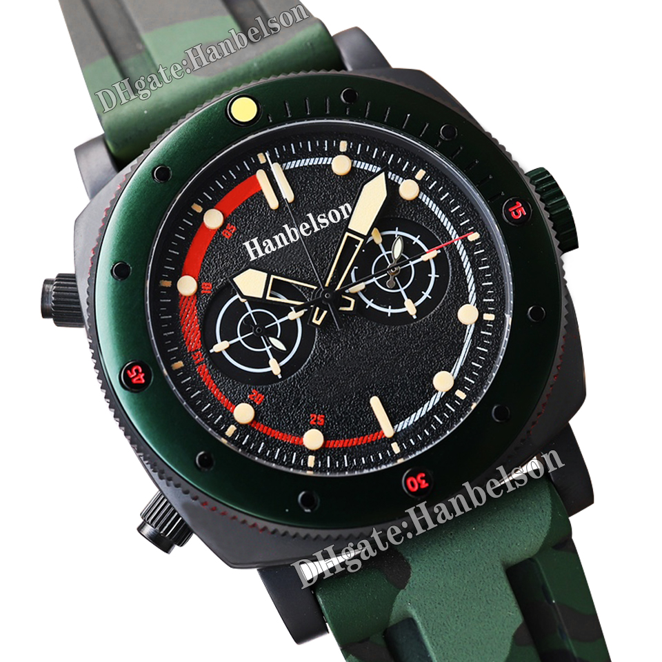 Luminous Men Watch Automatic Movement Black face Heavy Camo Green Rubber Strap 47MM Wristwatch, Orange leather strap green bezel
Luminous Men Watch Automatic Movement Black face Heavy Camo Green Rubber Strap 47MM Wristwatch, Orange leather strap green bezel