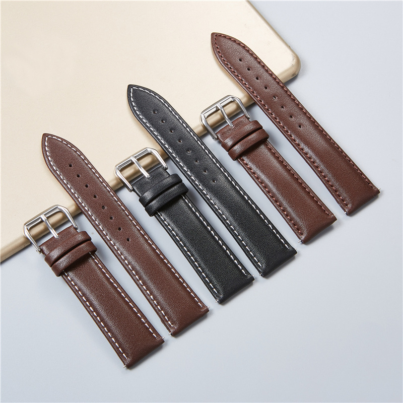 Watch Bands Genuine Leather Watchbands Calfskin Replace Watch Straps 18mm 20mm 22mm 24mm Watch Accessories Men Women Soft Watchband 230411