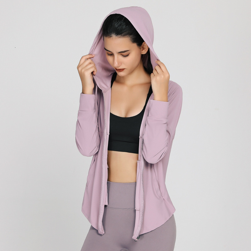 Women's Jackets Fitness wear women's mesh breathable sun protection clothing loose fitting sports running zippered jacket with pockets 23041