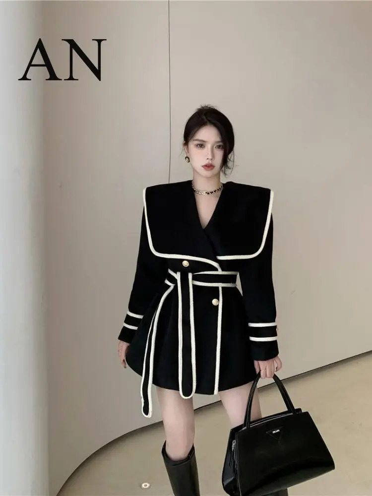 Women's Wool Blends Autumn and Winter Women's Woolen Coat Street Warm Tunic Trench Coat Winter Coat for Women Coats and Jackets Women 231110