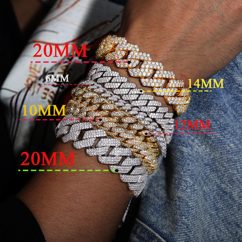 Chain 6MM Men Bracelet Gra Certificate Cuban S925 Silver Hip Hop Jewelry 230411