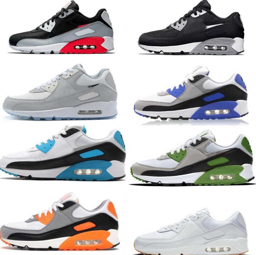 

Designer Men 90 Running Sports Shoes Triple White Black Red 90s Wolf Grey Polka Dot Infrared Total Orange Laser Blue Airs Hyper Grape Royal Women Trainer Sneakers S65, Y037