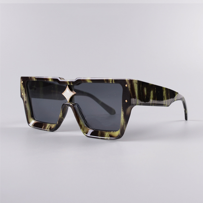 Top Cyclone Men and Women Fashion Large Frame Square mens sunglass Oversized Glasses sunglasses Vintage eyeglass Z260307
