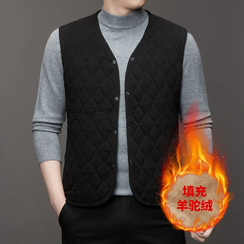 Mens Down Parkas Quality Thick Warm Vest Parka Winter Jacket Clothing Plaid Alpaca Coats Chamarras Para Hombre Erkek Mont Ropa Chaleco 231110