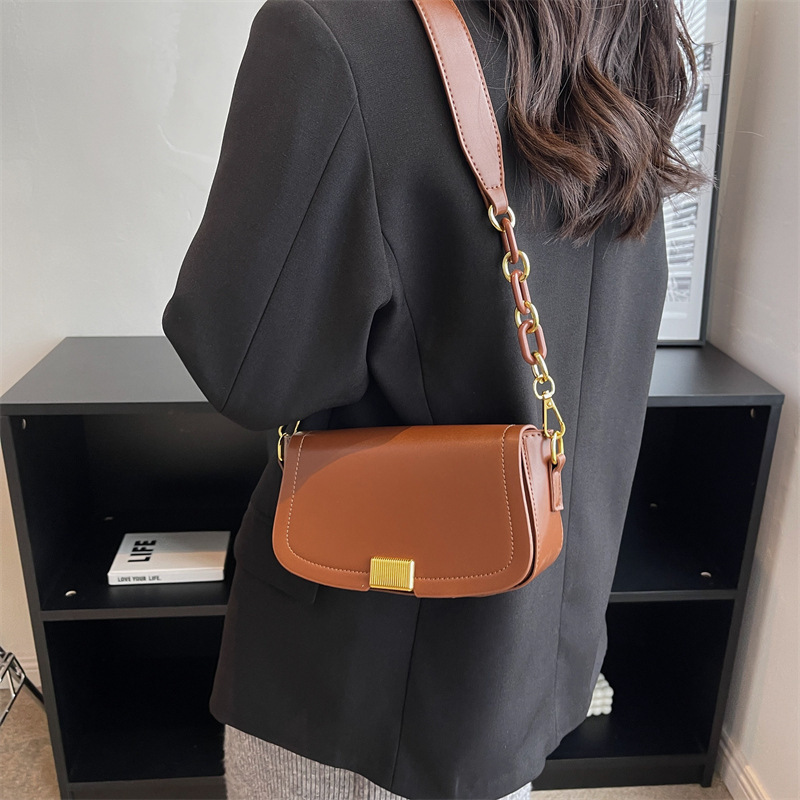 Fashionable and minimalist shoulder bag versatile women's bag mini PU handbag