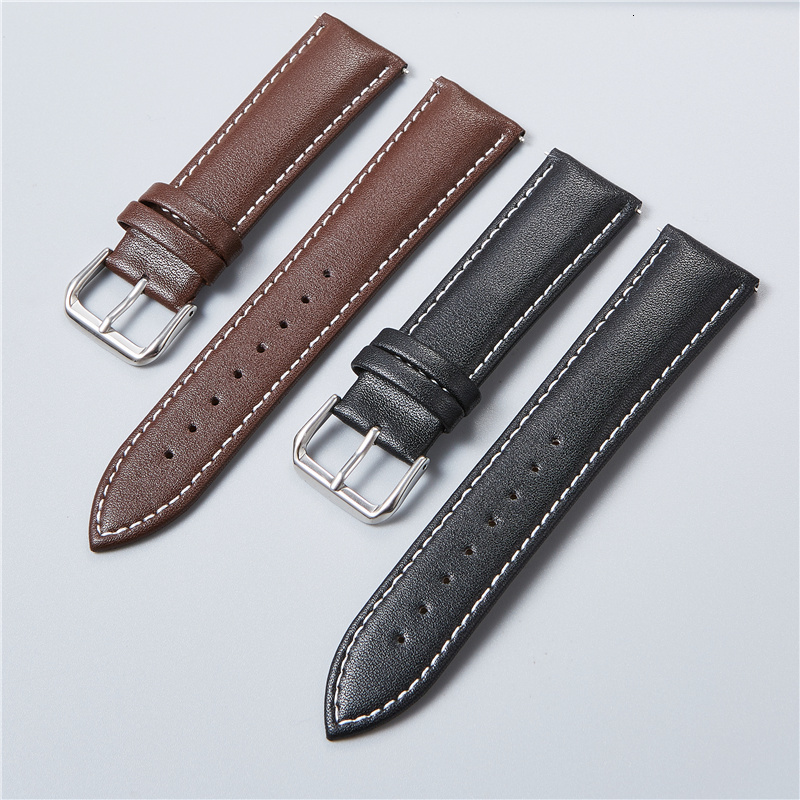 Watch Bands Genuine Leather Watchbands Calfskin Replace Watch Straps 18mm 20mm 22mm 24mm Watch Accessories Men Women Soft Watchband 230411