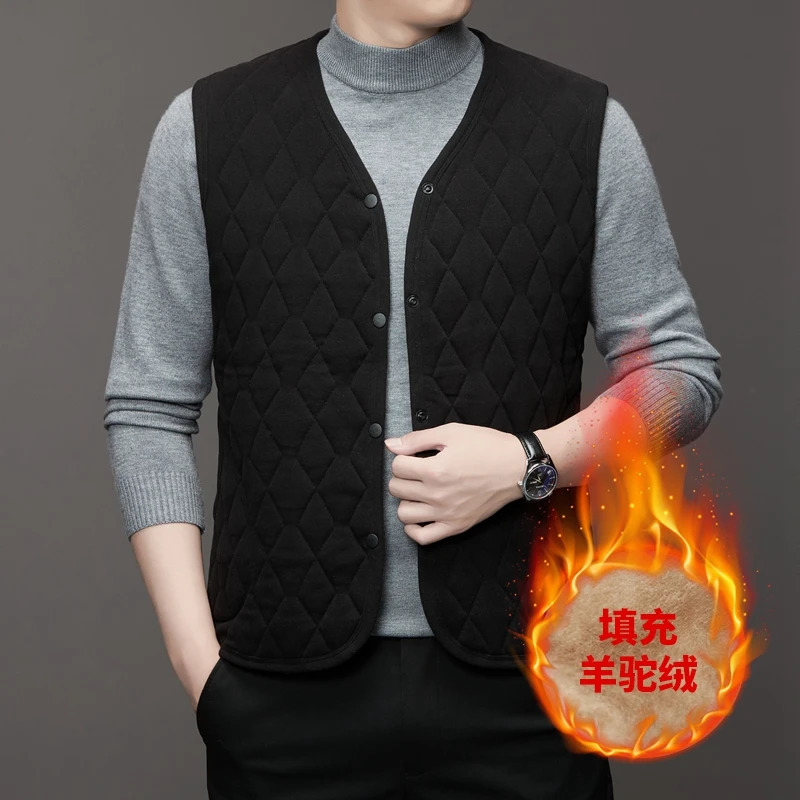 Mens Down Parkas Quality Thick Warm Vest Parka Winter Jacket Clothing Plaid Alpaca Coats Chamarras Para Hombre Erkek Mont Ropa Chaleco 231110