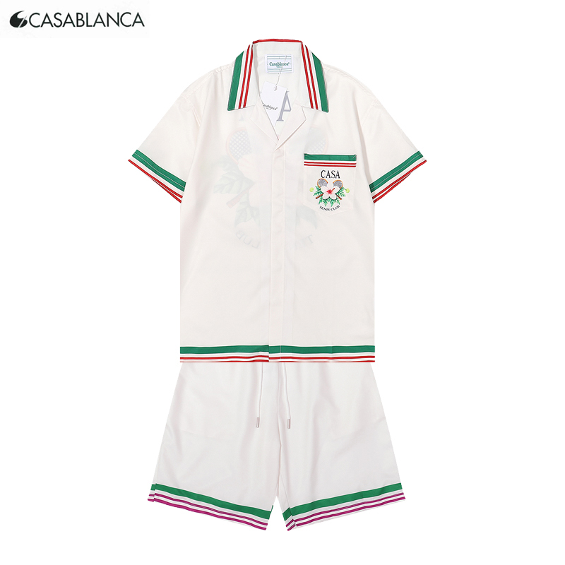 Luxury Designer Mens Shorts casablanca Plaid Polo Collar Plaid Short Sleeve Dress Set Shirt High Quality Fashion Masao San Casual Letter Printing Set Shirts
Luxury Designer Mens Shorts casablanca Plaid Polo Collar Plaid Short Sleeve Dress Set Shirt High Quality Fashion Masao San Casual Letter Printing Set Shirts