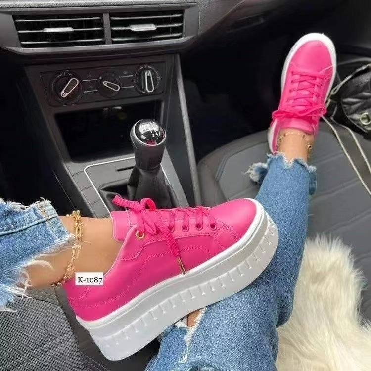 Dress Shoes Platform White Woman Sneakers Fashion Ladies Trainers Baskets Femme Casual Chunky Big Size 43 230412