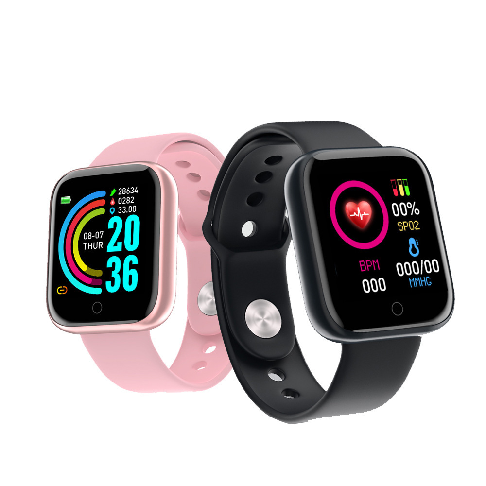 Y68 Smart Watch Color Screen Step Counting Multi Sport Mode Message Reminder Photography Music Remote Control Smart Band