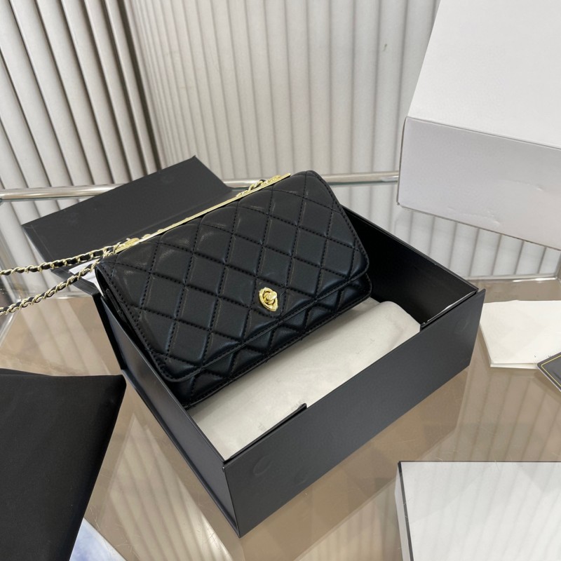 Designer Handbag Women's One Shoulder Bag Fashion Chain Bag Black Leather Ringer Fashion Casual Handbag Classic Vintage Purse Elegant Crossbody bag Underarm Bag